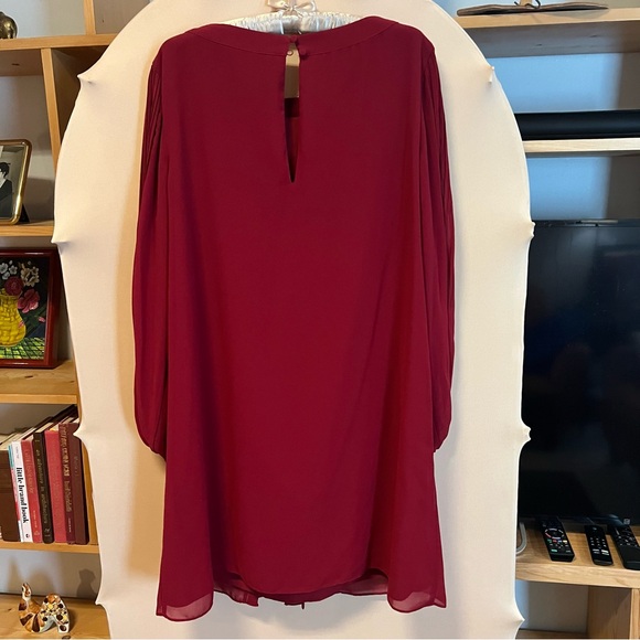 Burnt Red Chiffon Dress (Gently worn) - Picture 7 of 10